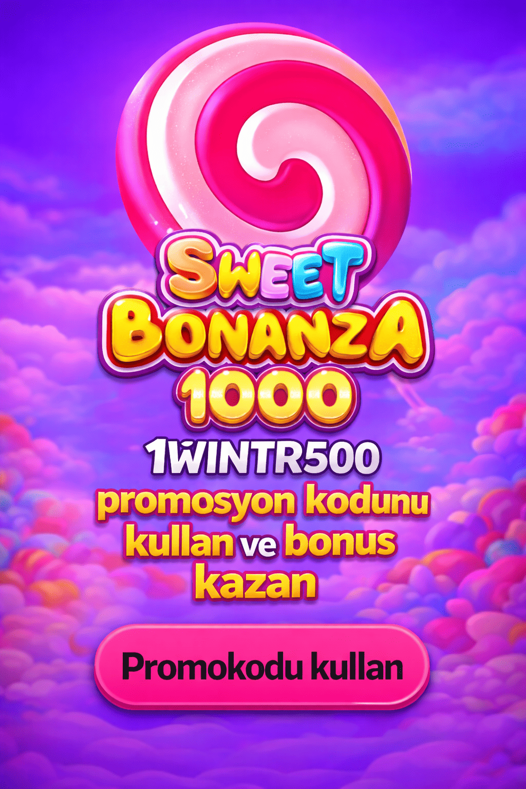 Sweet Bonanza 1000 slot oyunu için 1Win promosyon kodu